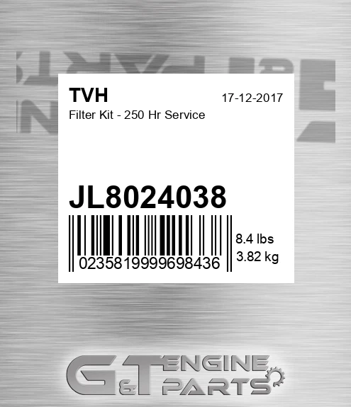 JL8024038 Filter Kit - 250 Hr Service