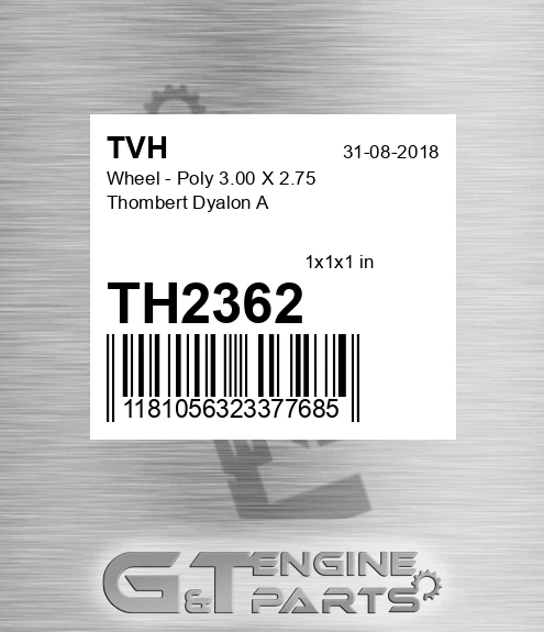 TH2362 Wheel - Poly 3.00 X 2.75 Thombert Dyalon A