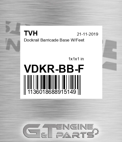 VDKR-BB-F Dockrail Barricade Base W/Feet