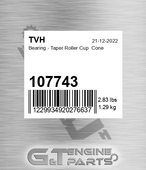 107743 Bearing - Taper Roller Cup Cone