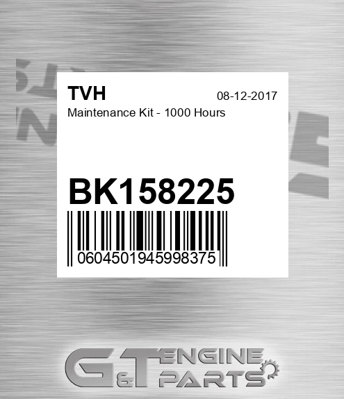 BK158225 Maintenance Kit - 1000 Hours