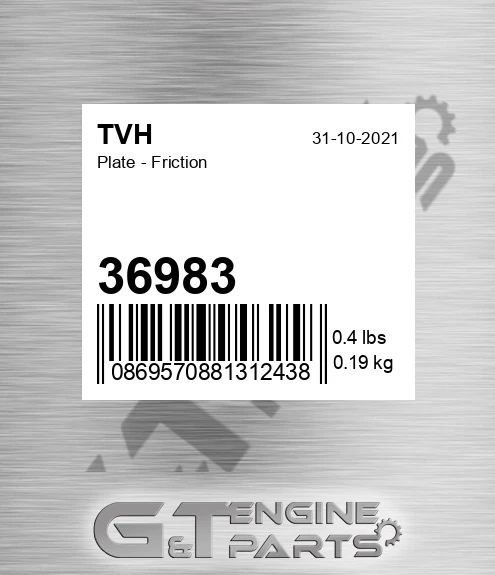 36983 Plate - Friction