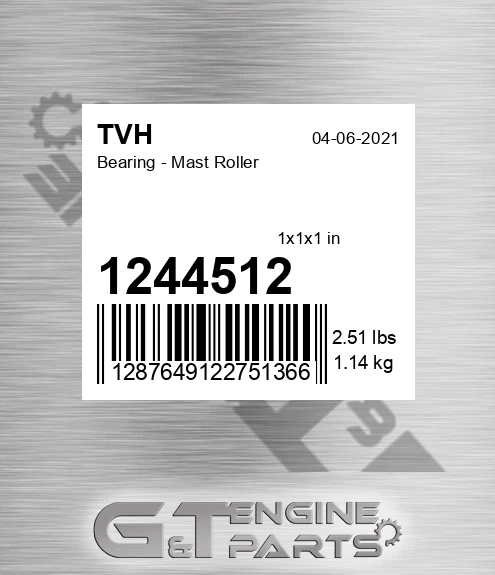 1244512 Bearing - Mast Roller
