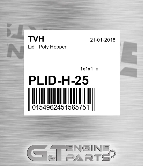 PLID-H-25 Lid - Poly Hopper
