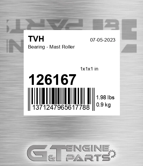 126167 Bearing - Mast Roller