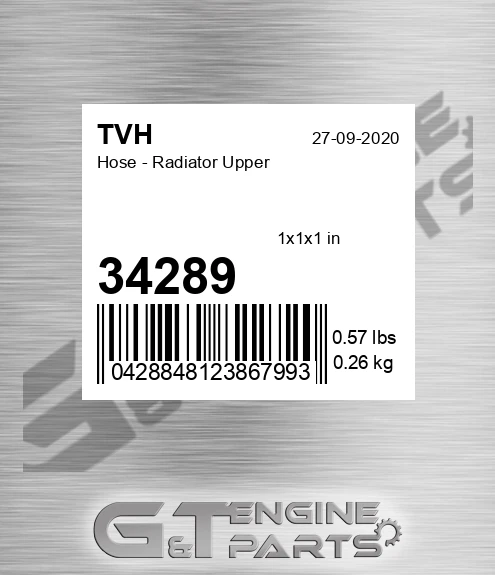 34289 Hose - Radiator Upper