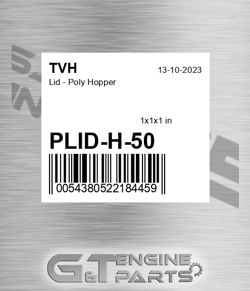 PLID-H-50 Lid - Poly Hopper