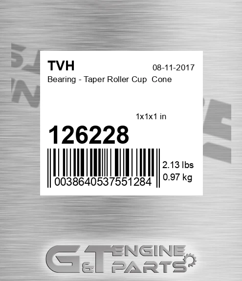 126228 Bearing - Taper Roller Cup Cone