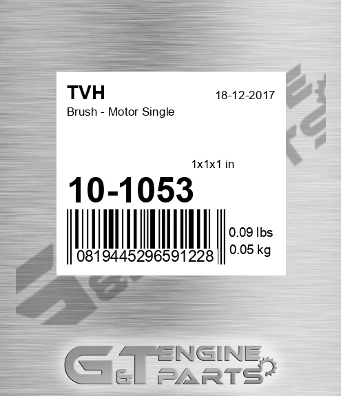 10-1053 Brush - Motor Single
