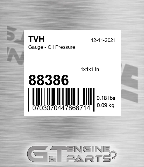 88386 Gauge - Oil Pressure