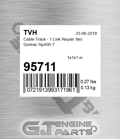 95711 Cable Track - 1 Link Repair Sec Gortrac Np400-7