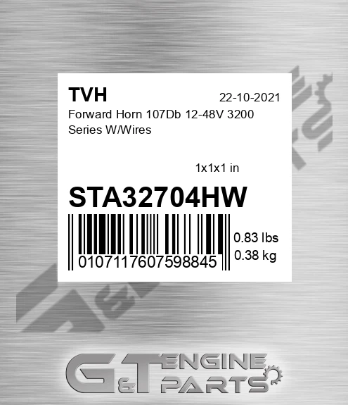 STA32704HW Forward Horn 107Db 12-48V 3200 Series W/Wires