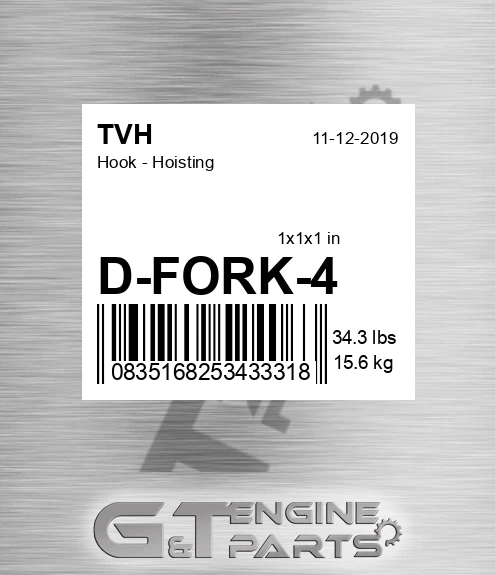 D-FORK-4 Hook - Hoisting