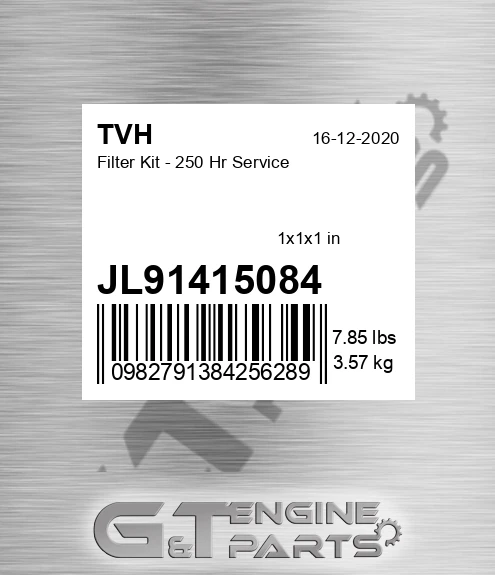 JL91415084 Filter Kit - 250 Hr Service