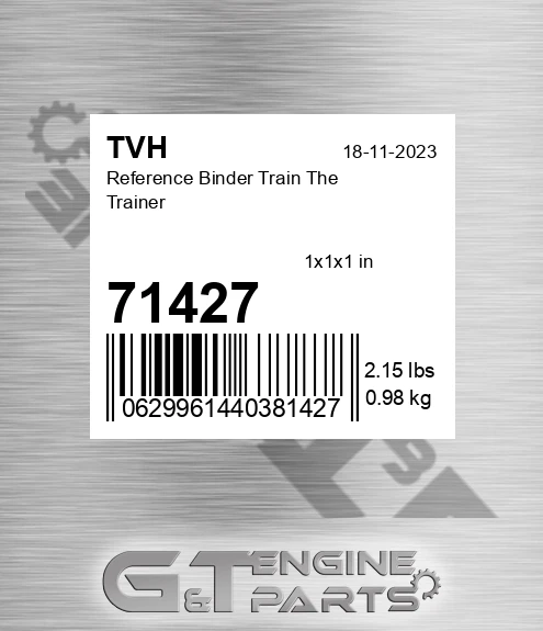 71427 Reference Binder Train The Trainer
