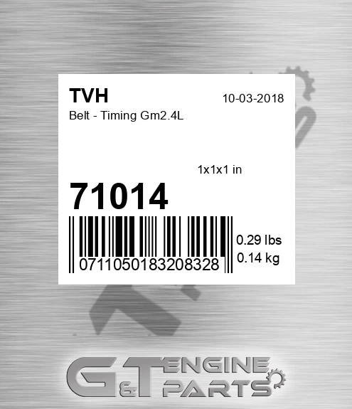 71014 Belt - Timing Gm2.4L