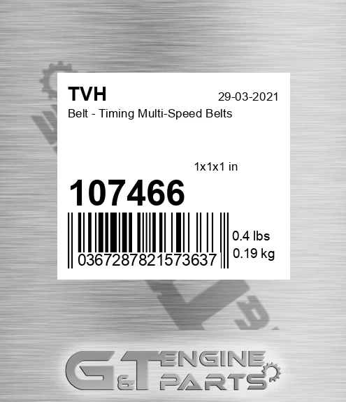 107466 Belt - Timing Multi-Speed Belts