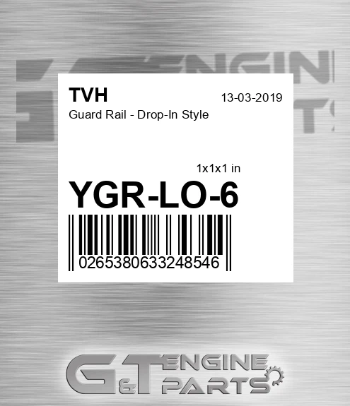 YGR-LO-6 Guard Rail - Drop-In Style
