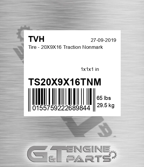 TS20X9X16TNM Tire - 20X9X16 Traction Nonmark