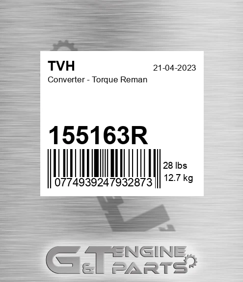 155163R Converter - Torque Reman