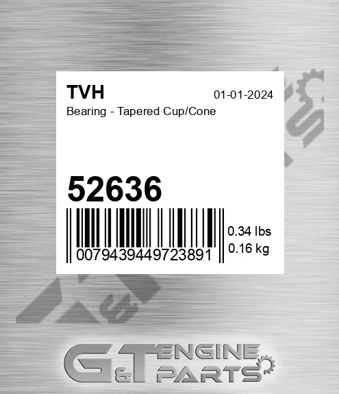 52636 Bearing - Tapered Cup/Cone