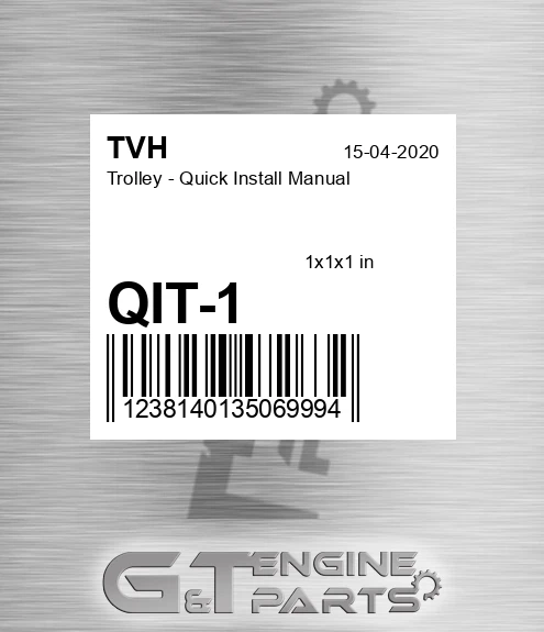 QIT-1 Trolley - Quick Install Manual