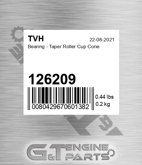 126209 Bearing - Taper Roller CupCone
