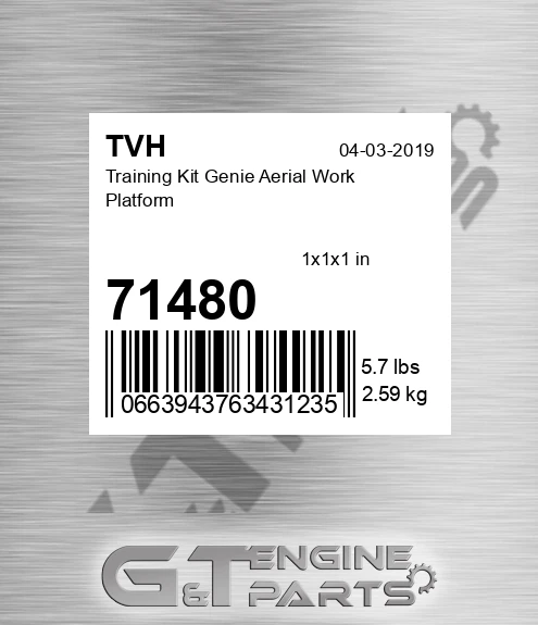 71480 Training Kit Genie Aerial Work Platform