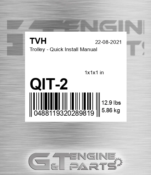 QIT-2 Trolley - Quick Install Manual