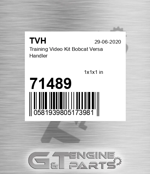 71489 Training Video Kit Bobcat Versa Handler