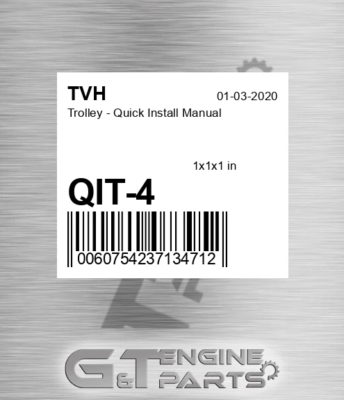 QIT-4 Trolley - Quick Install Manual