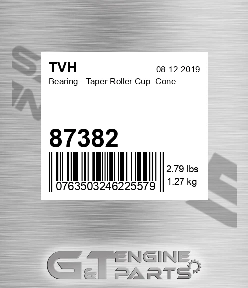 87382 Bearing - Taper Roller Cup Cone