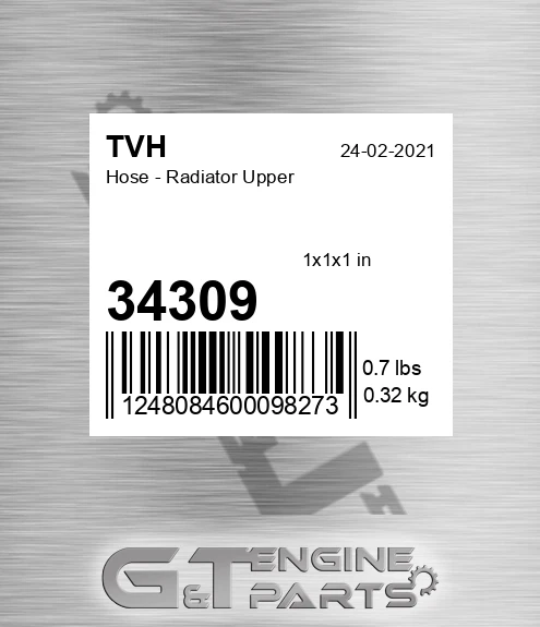 34309 Hose - Radiator Upper