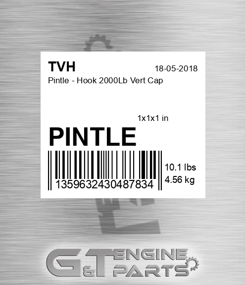 PINTLE Pintle - Hook 2000Lb Vert Cap
