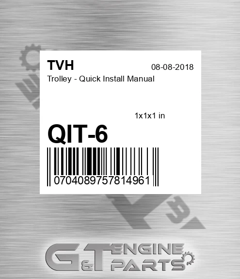 QIT-6 Trolley - Quick Install Manual