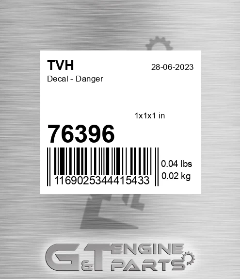 76396 Decal - Danger
