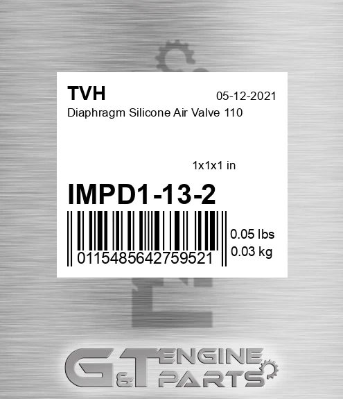 IMPD1-13-2 Diaphragm Silicone Air Valve 110
