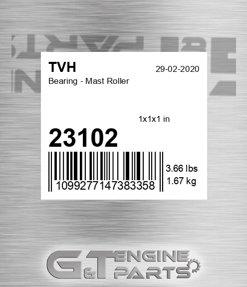 23102 Bearing - Mast Roller