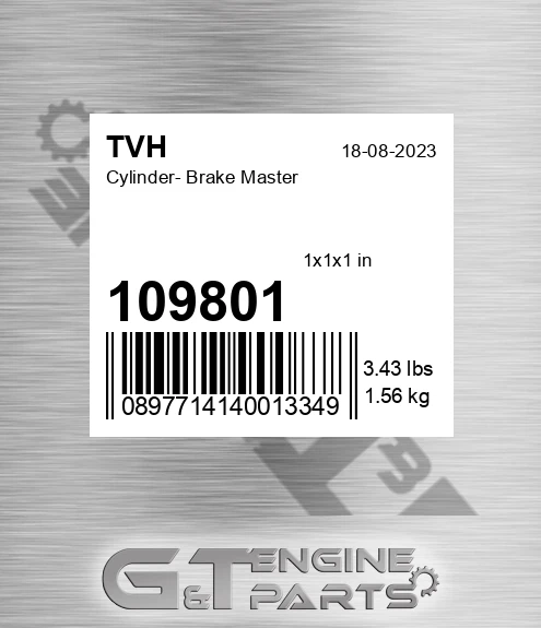 109801 Cylinder- Brake Master