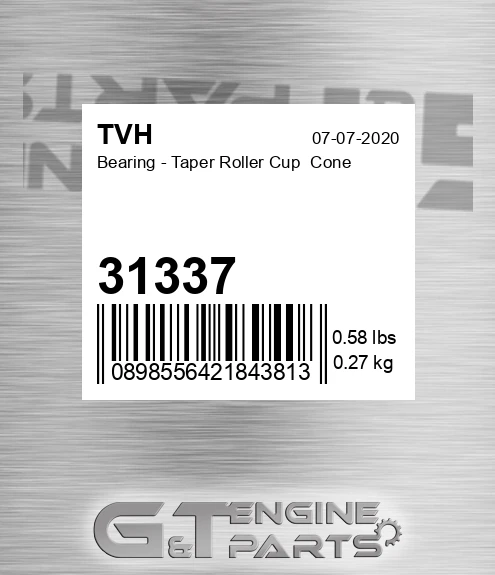 31337 Bearing - Taper Roller Cup Cone
