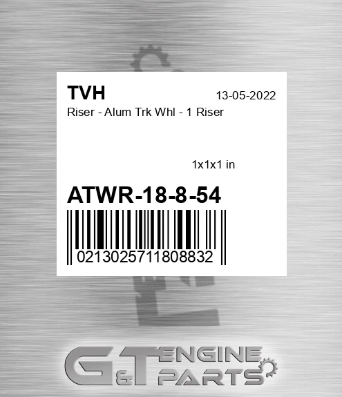 ATWR-18-8-54 Riser - Alum Trk Whl - 1 Riser