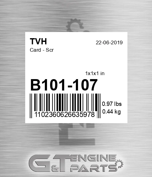 B101-107 Card - Scr