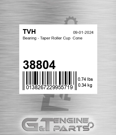 38804 Bearing - Taper Roller Cup Cone
