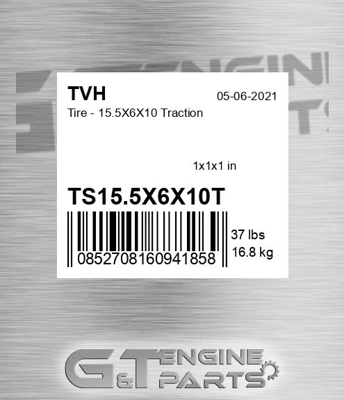 TS15.5X6X10T Tire - 15.5X6X10 Traction