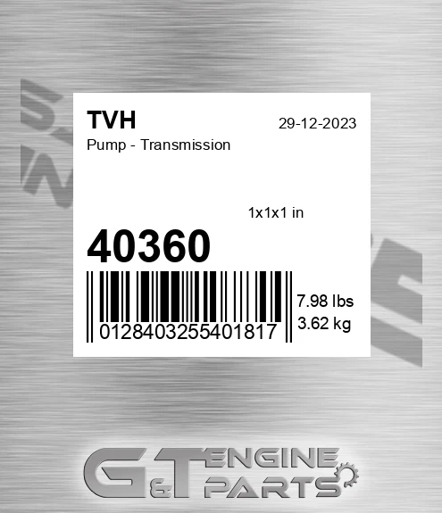 40360 Pump - Transmission