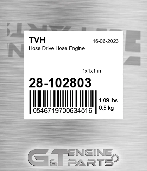 28-102803 Hose Drive Hose Engine