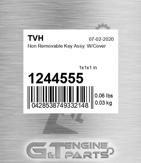 1244555 Non Removable Key Assy. W/Cover