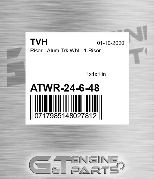 ATWR-24-6-48 Riser - Alum Trk Whl - 1 Riser