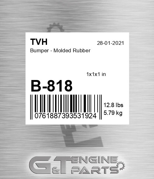 B-818 Bumper - Molded Rubber