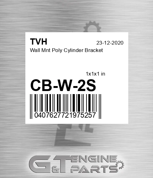 CB-W-2S Wall Mnt Poly Cylinder Bracket